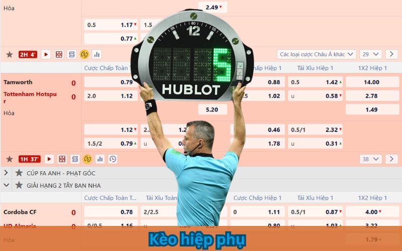 kèo hiệp phụ