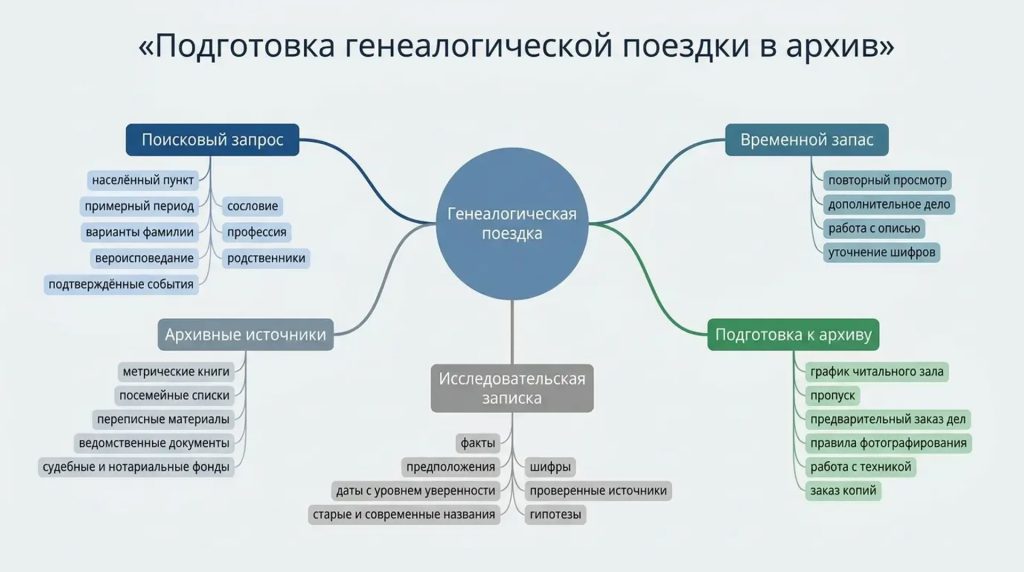 Подготовка генеалогической поездки в архив