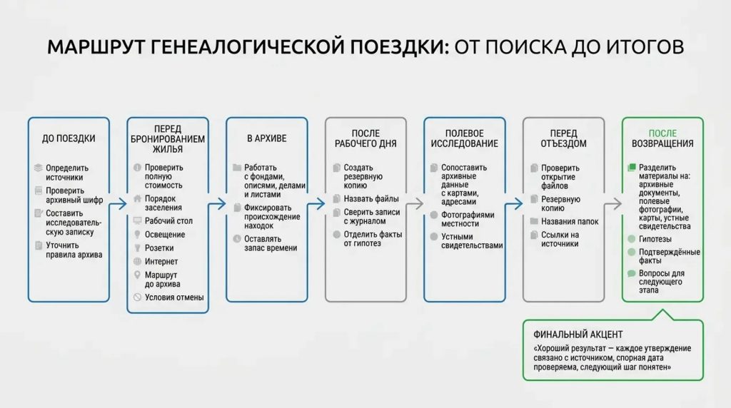 Маршрут генеалогической поездки: от поиска до итогов